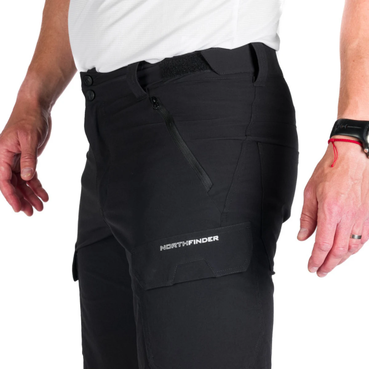 Pánske turistické kraťasy NORTHFINDER RUSTY-269-black · záber 3