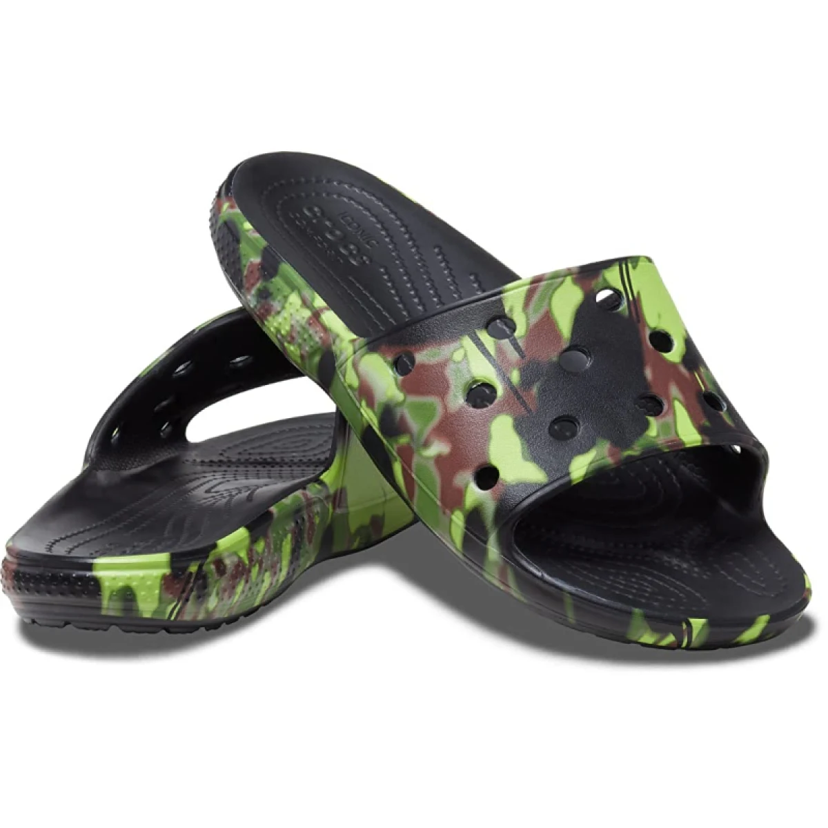 Šlapky (plážová obuv) CROCS Classic Crocs Spray Camo Slide black · záber 4