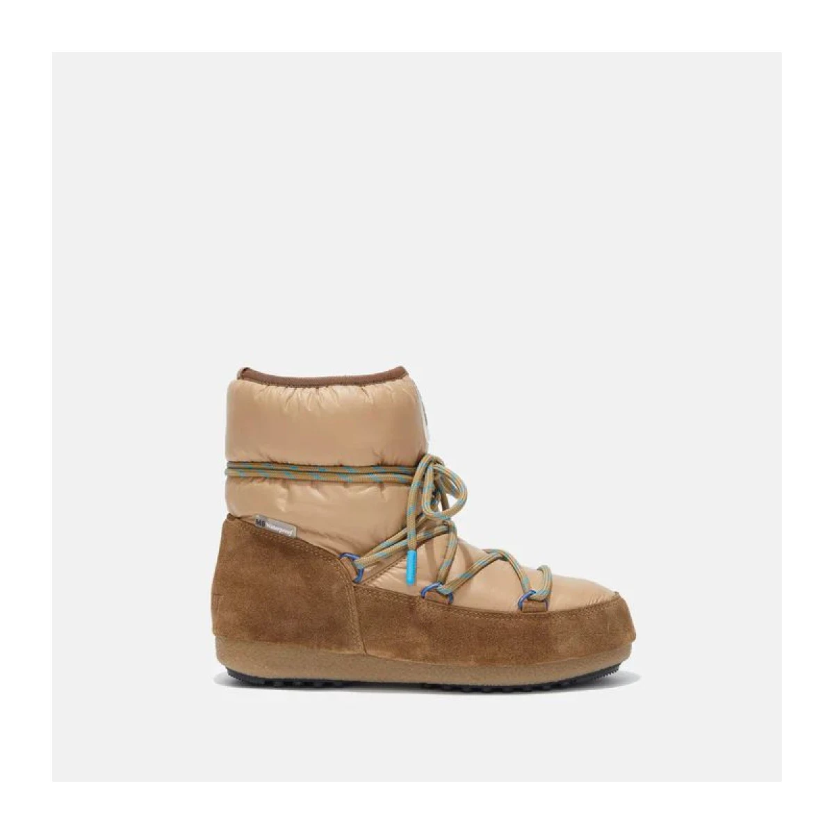 Dievčenské nízke zimné topánky MOON BOOT JR GIRL LOW SUEDE NY, 001 brown · záber 2