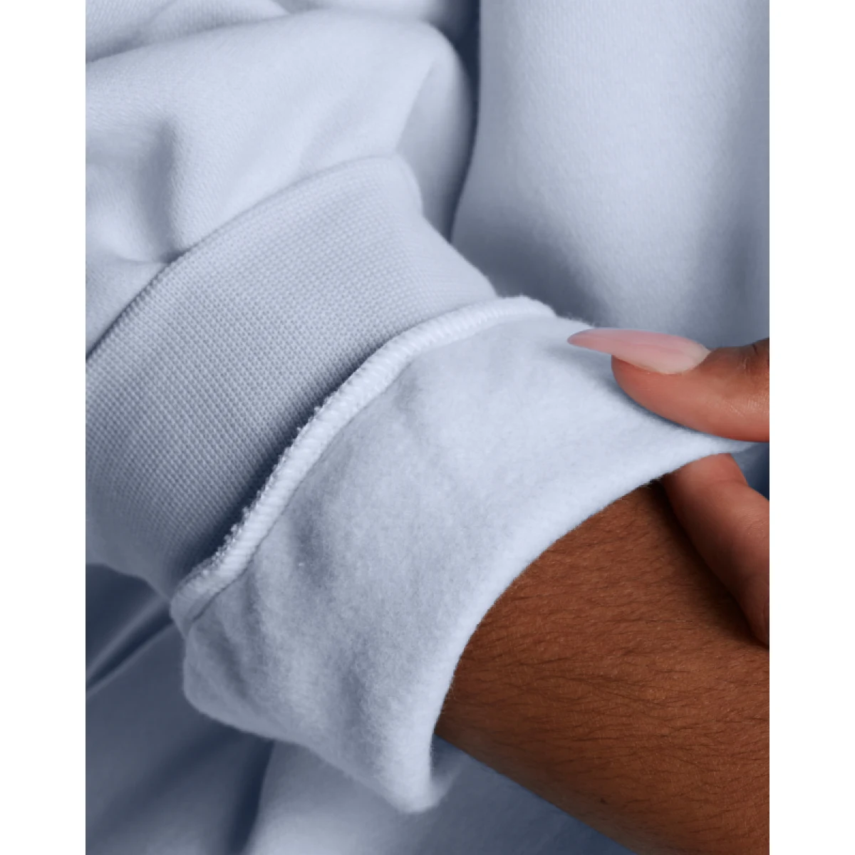 Dámska zateplená mikina UNDER ARMOUR UA Icon Fleece OS Mock Crew-BLU · záber 3