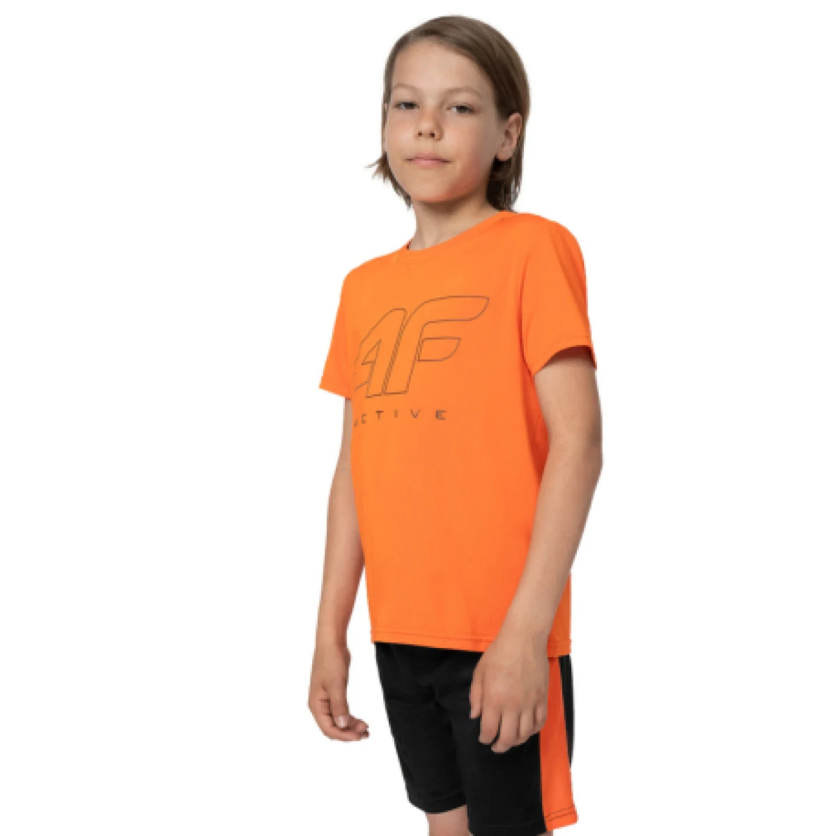 Chlapčenské tréningové tričko s krátkym rukávom 4F JUNIOR TSHIRT FNK M166-70S-ORANGE · záber 1