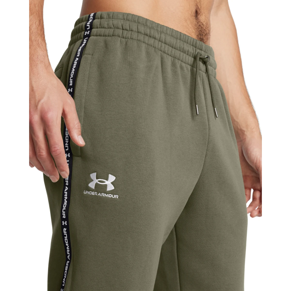 Pánske tepláky UNDER ARMOUR UA Icon Fleece Jgr Taping-GRN · záber 2