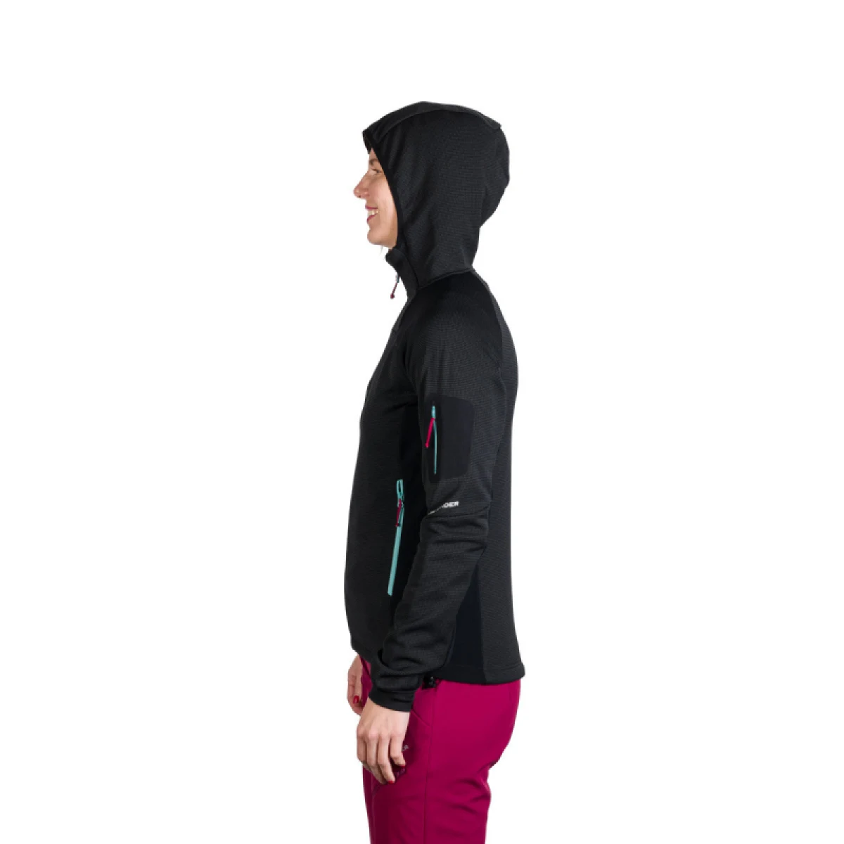 Dámska turistická mikina so zipsom NORTHFINDER DARLA-270blackblack · záber 4