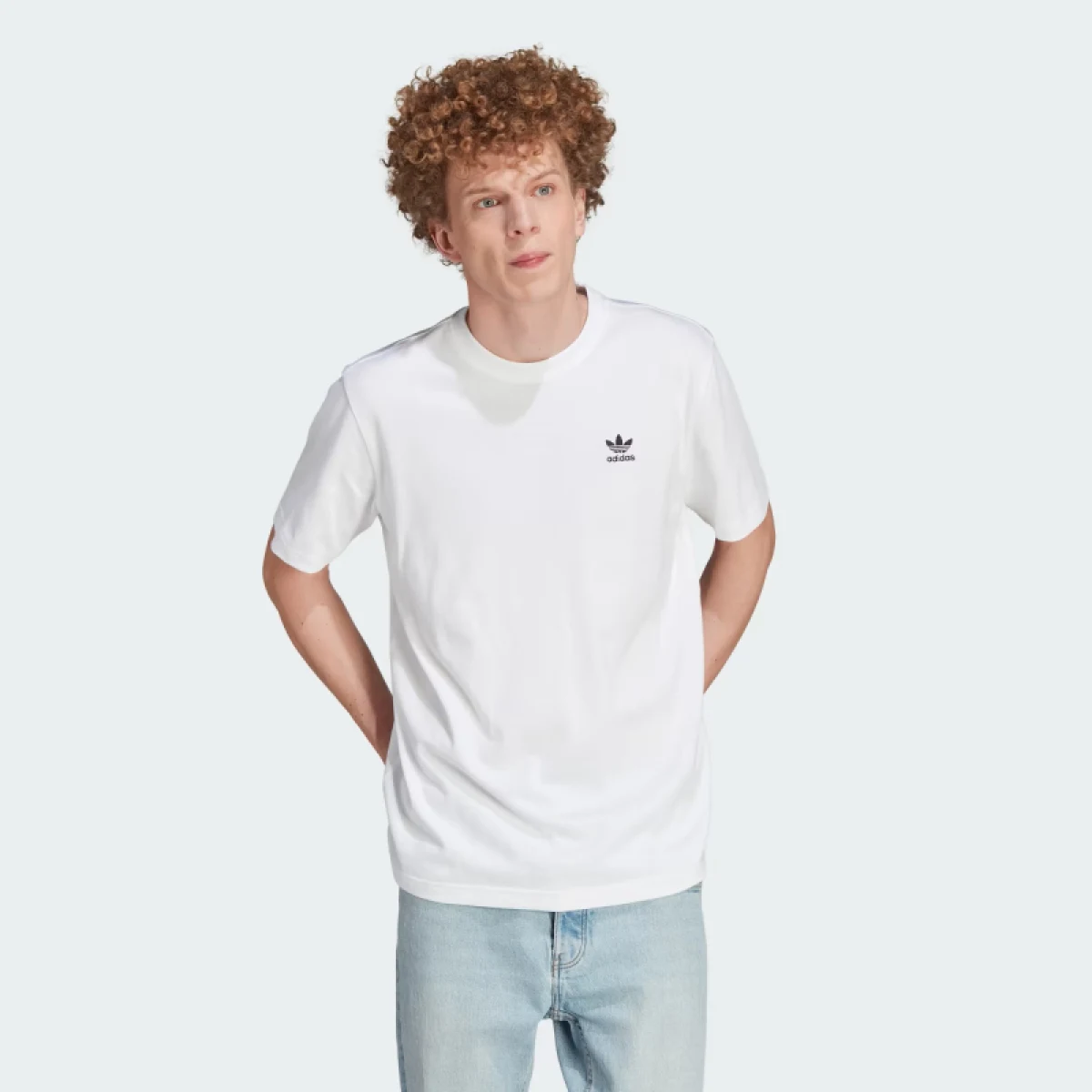 Pánske tričko s krátkym rukávom ADIDAS ORIGINALS B+F TREFOIL TEE-WHITE BLACK · záber 2