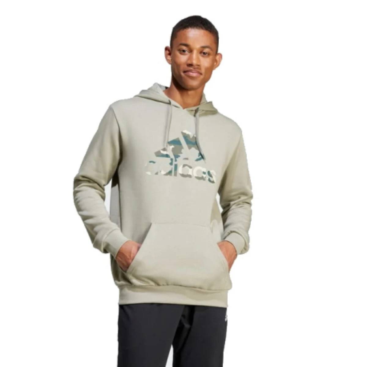 Pánska zateplená mikina s kapucňou ADIDAS M CAMO H-IY0740-Green · záber 1