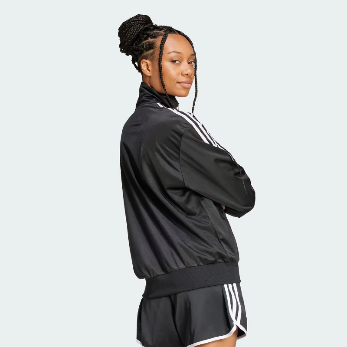 Dámska mikina so zipsom ADIDAS ORIGINALS FBIRD LOOSE TT-JC8251-Black · záber 3