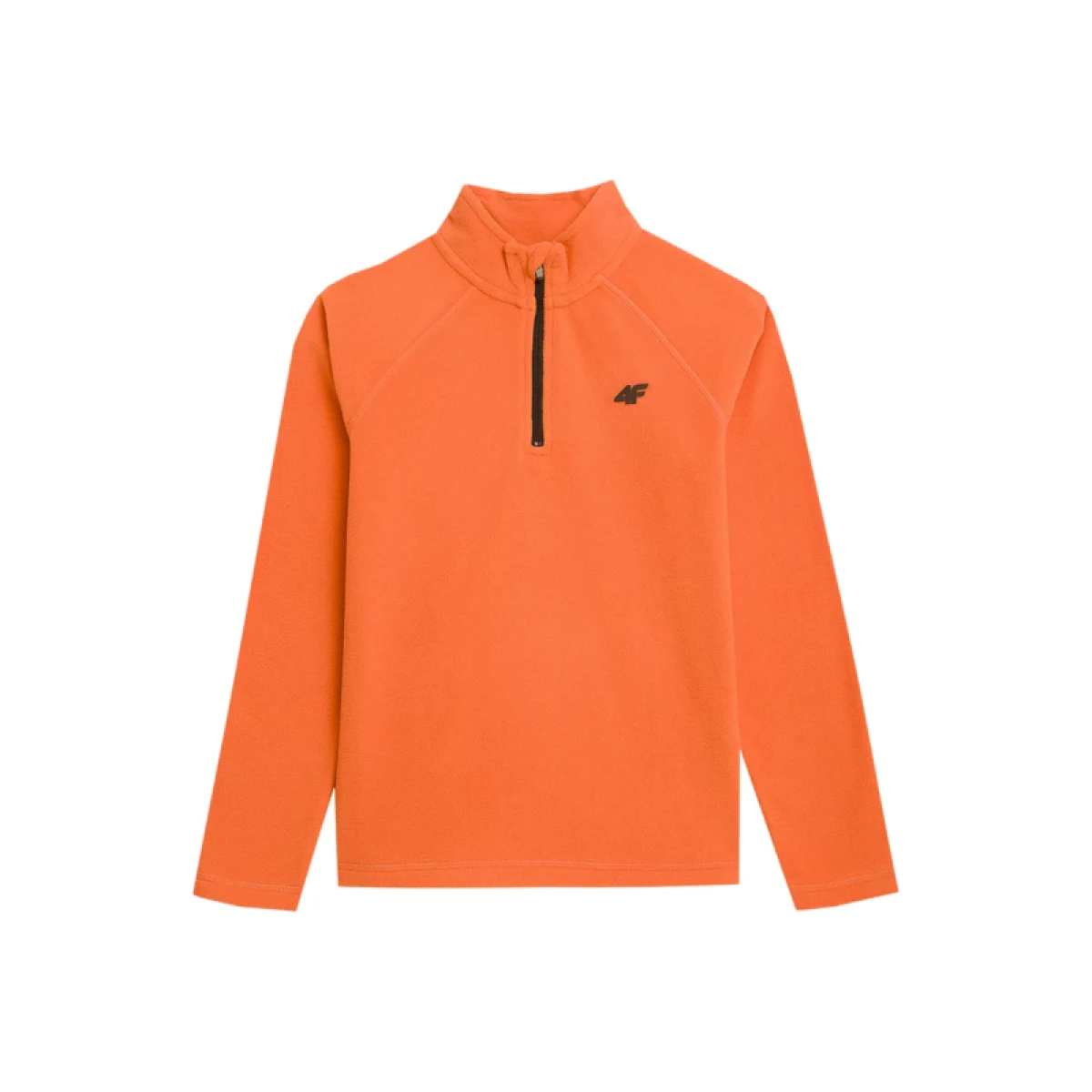 Chlapčenská lyžiarska flisová mikina 4F JUNIOR FLEECE UNDERWEAR-JAW23UFLEM019-70S-ORANGE · záber 4
