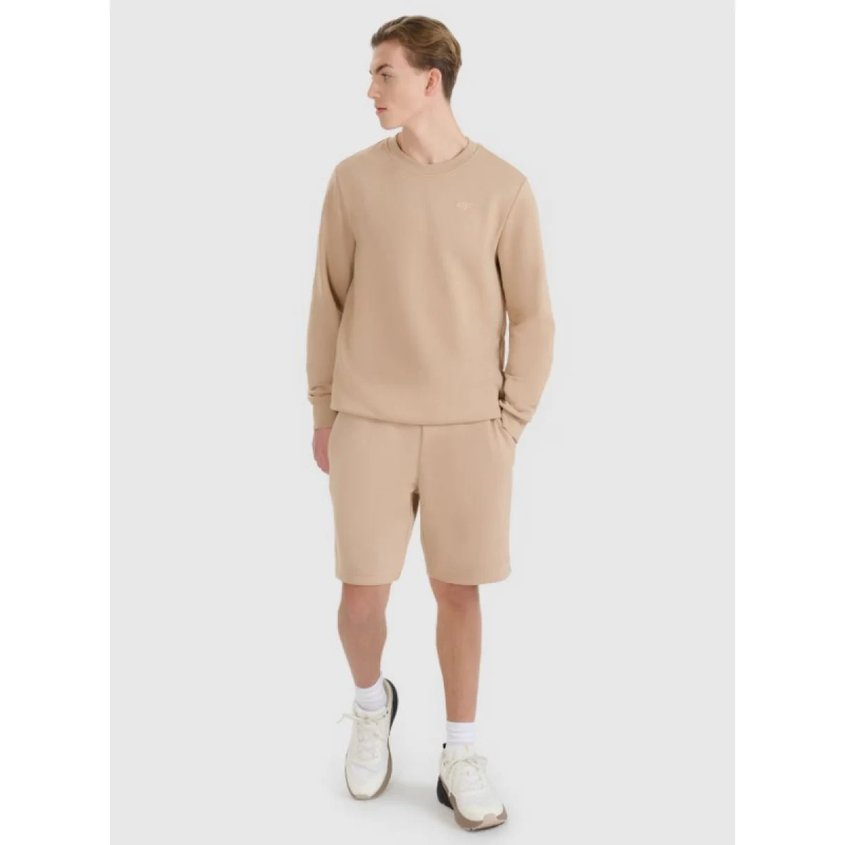 Pánske teplákové kraťasy 4F SHORTS CAS M571-83S-BEIGE · záber 2