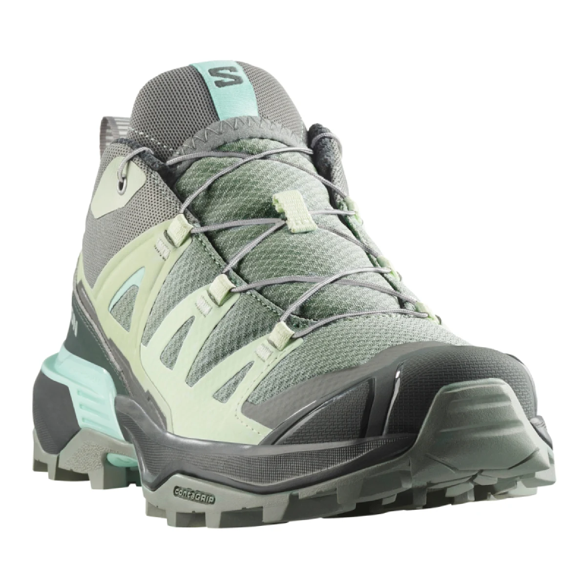 Dámska nízka turistická obuv SALOMON X Ultra 360 W green milieu urban chic clearly aqua · záber 3