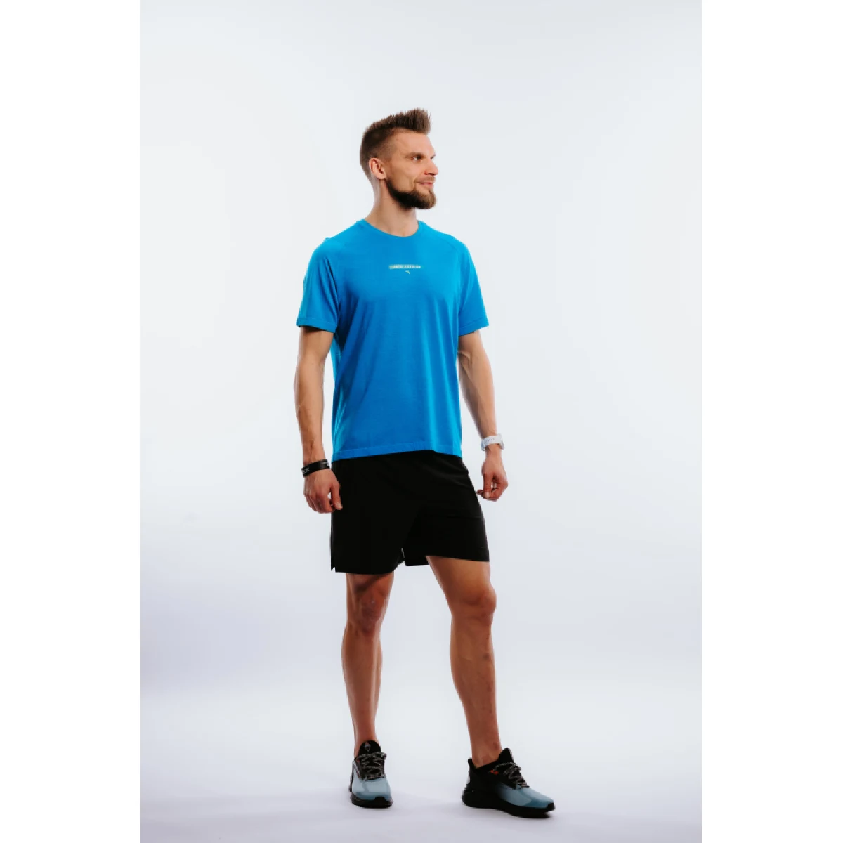 Pánske bežecké tričko s krátkym rukávom ANTA SS Tee-852225101-1-SS22_Q2-Moon Blue Heather · záber 3