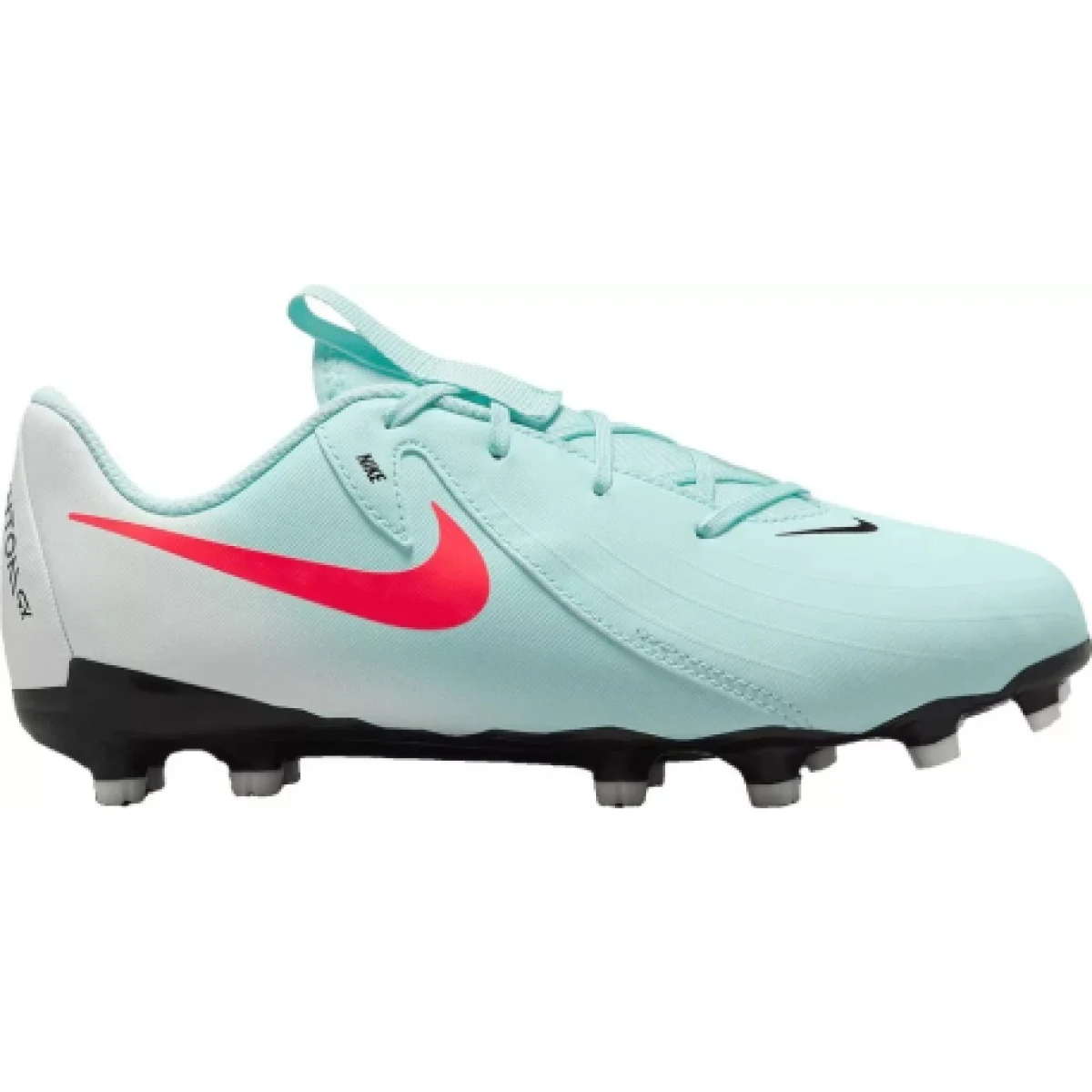 Chlapčenské futbalové kopačky outdoorové NIKE Phantom GX 2 Academy Jr FG MG mint off noir atomic red · záber 1
