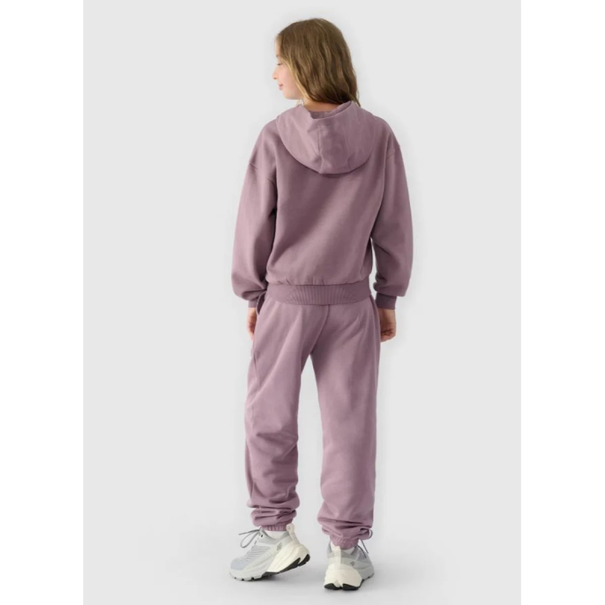 Dievčenské tepláky 4F JUNIOR TROUSERS-JWAW24TTROF754-51S-VIOLET · záber 3