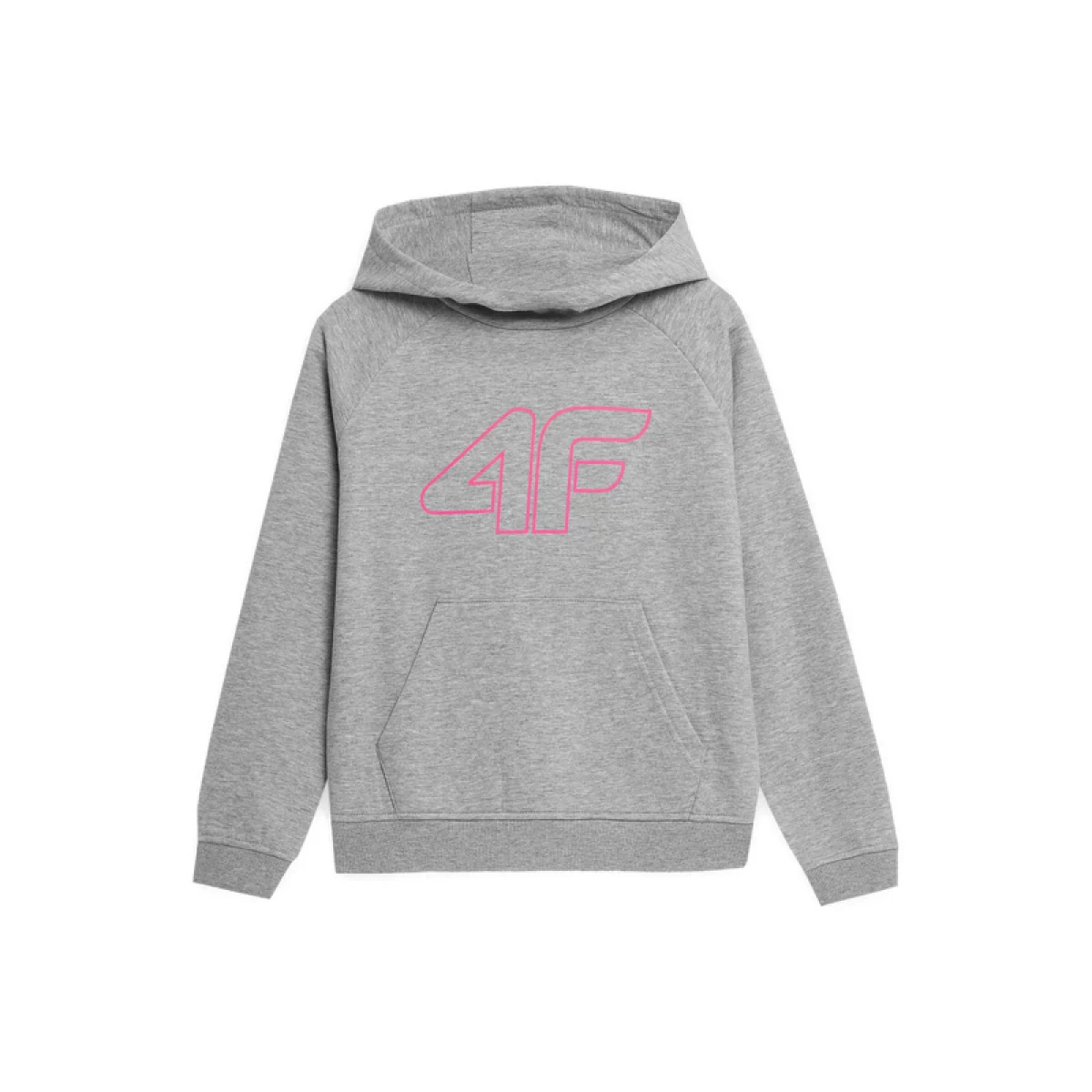 Dievčenská mikina s kapucňou 4F JUNIOR GIRLS SWEATSHIRT JBLD002-25M-GREY MELANGE · záber 4