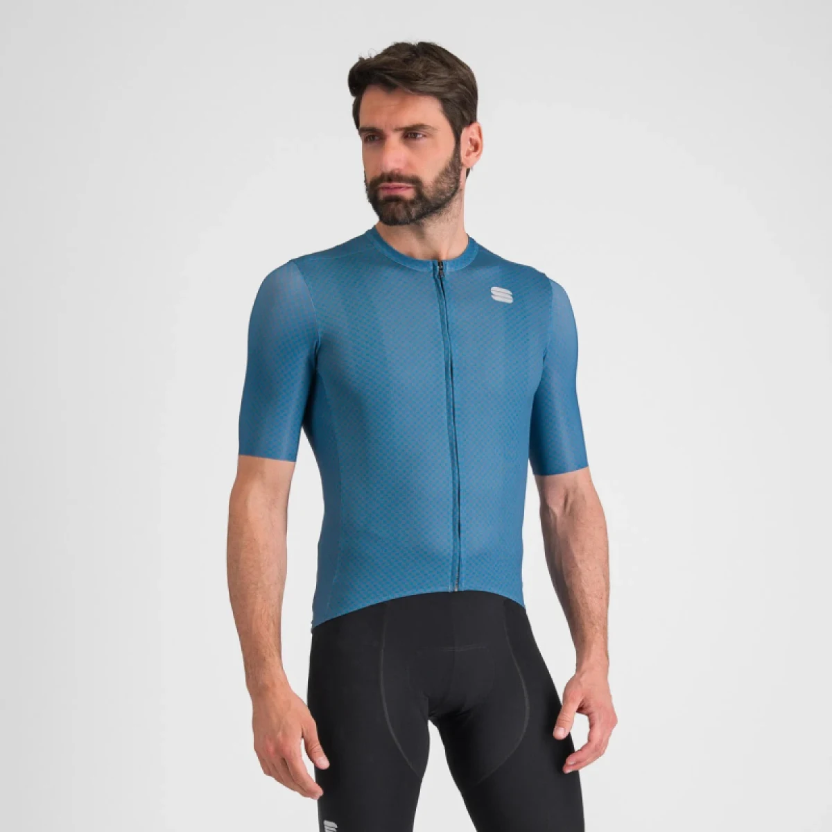 Pánsky cyklistický dres s krátkym rukávom SPORTFUL Checkmate jersey, blue sea berry blue · záber 2