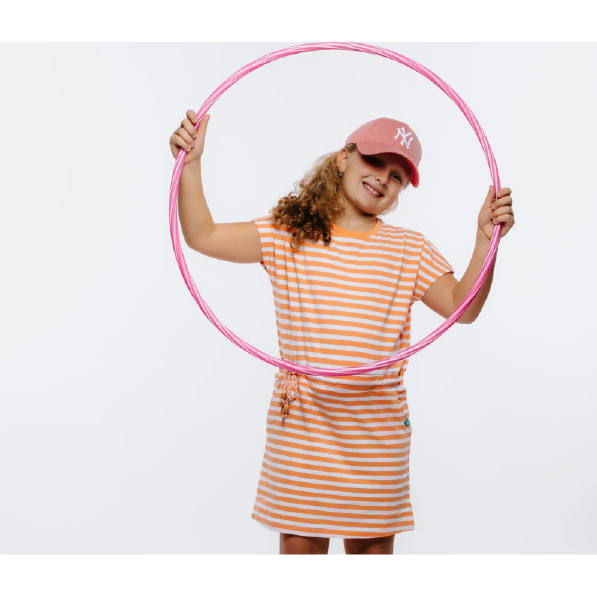 Dievčenské šaty AUTHORITY D-DORIANA G papaya stripe · záber 3