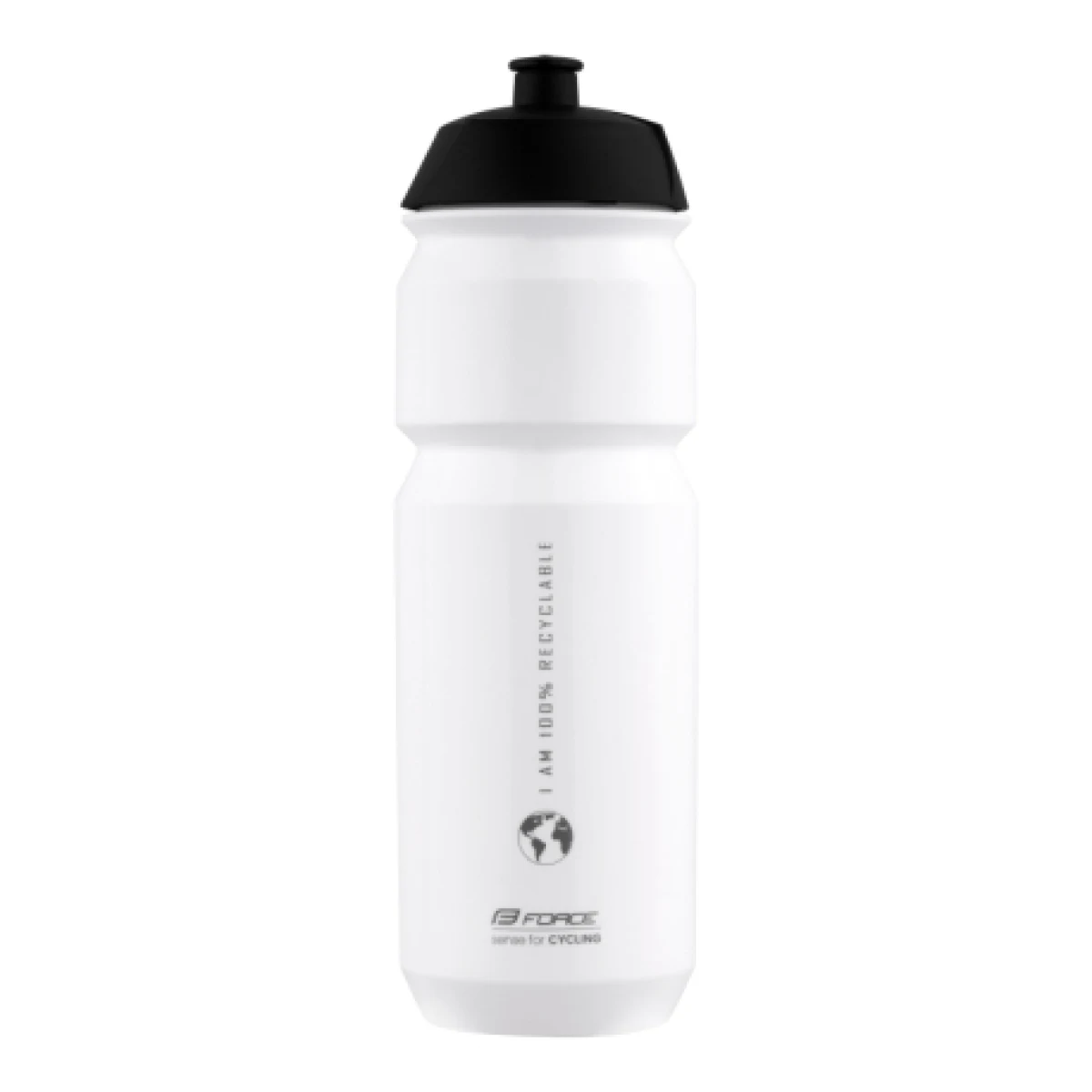 Fľaša na bicykel FORCE BIO EARTH 0,75 l, white-gray · záber 1