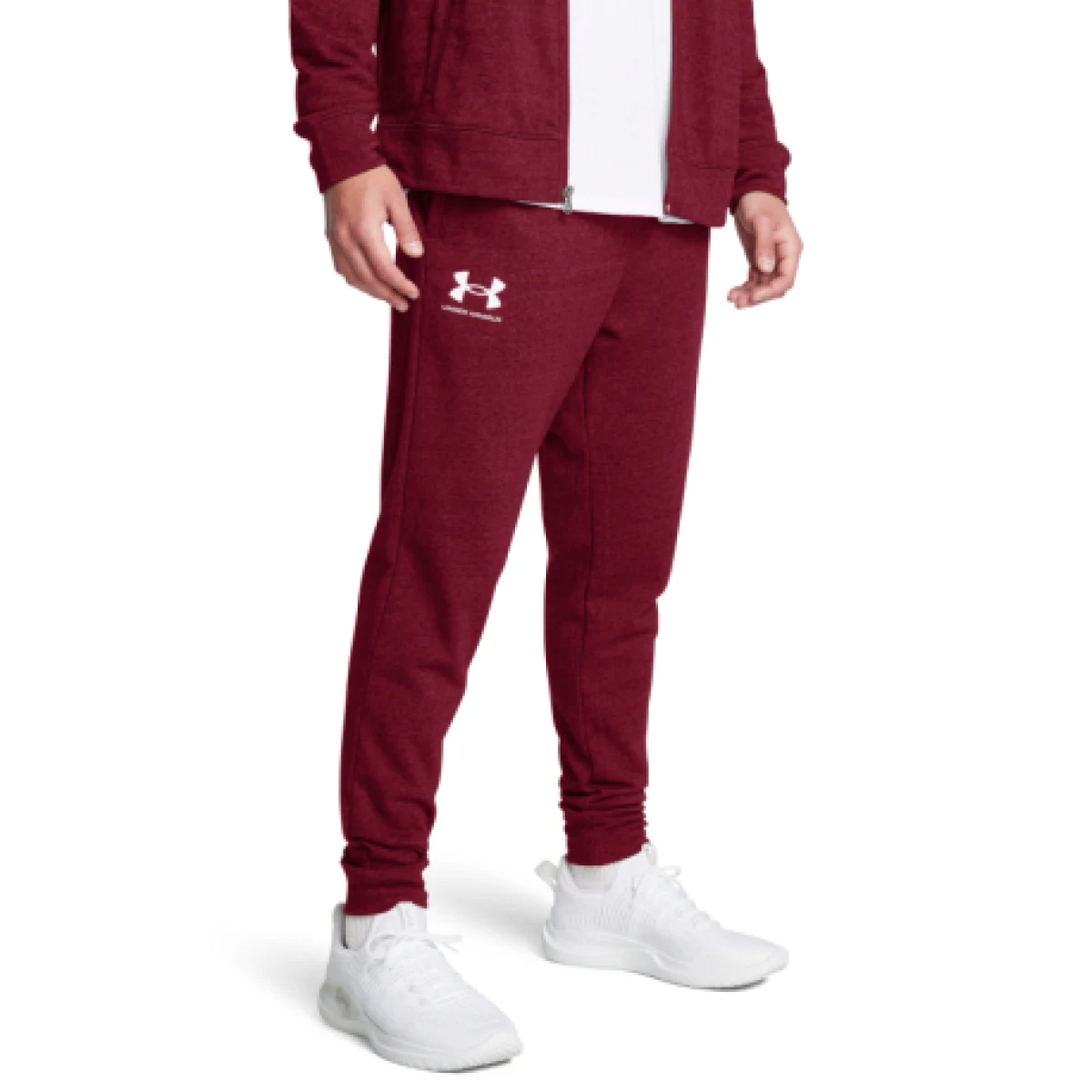 Pánske tepláky UNDER ARMOUR UA Rival Terry Jogger-RED · záber 1