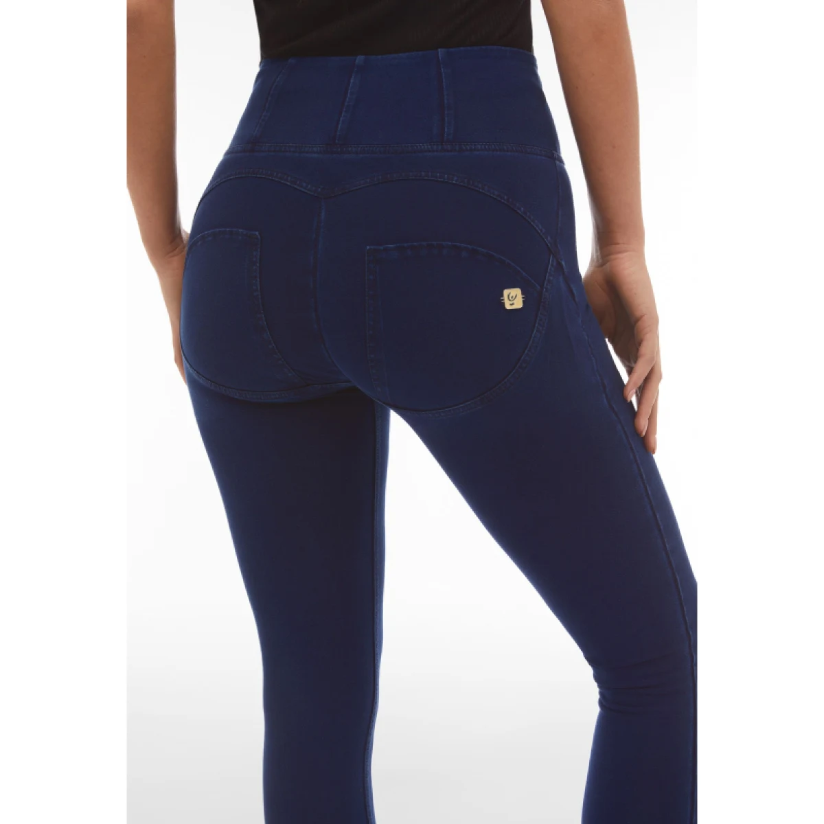 Dámske jeggings nohavice FREDDY WR.UP® skinny high waist push up jeggings in organic fabric-Blue · záber 4