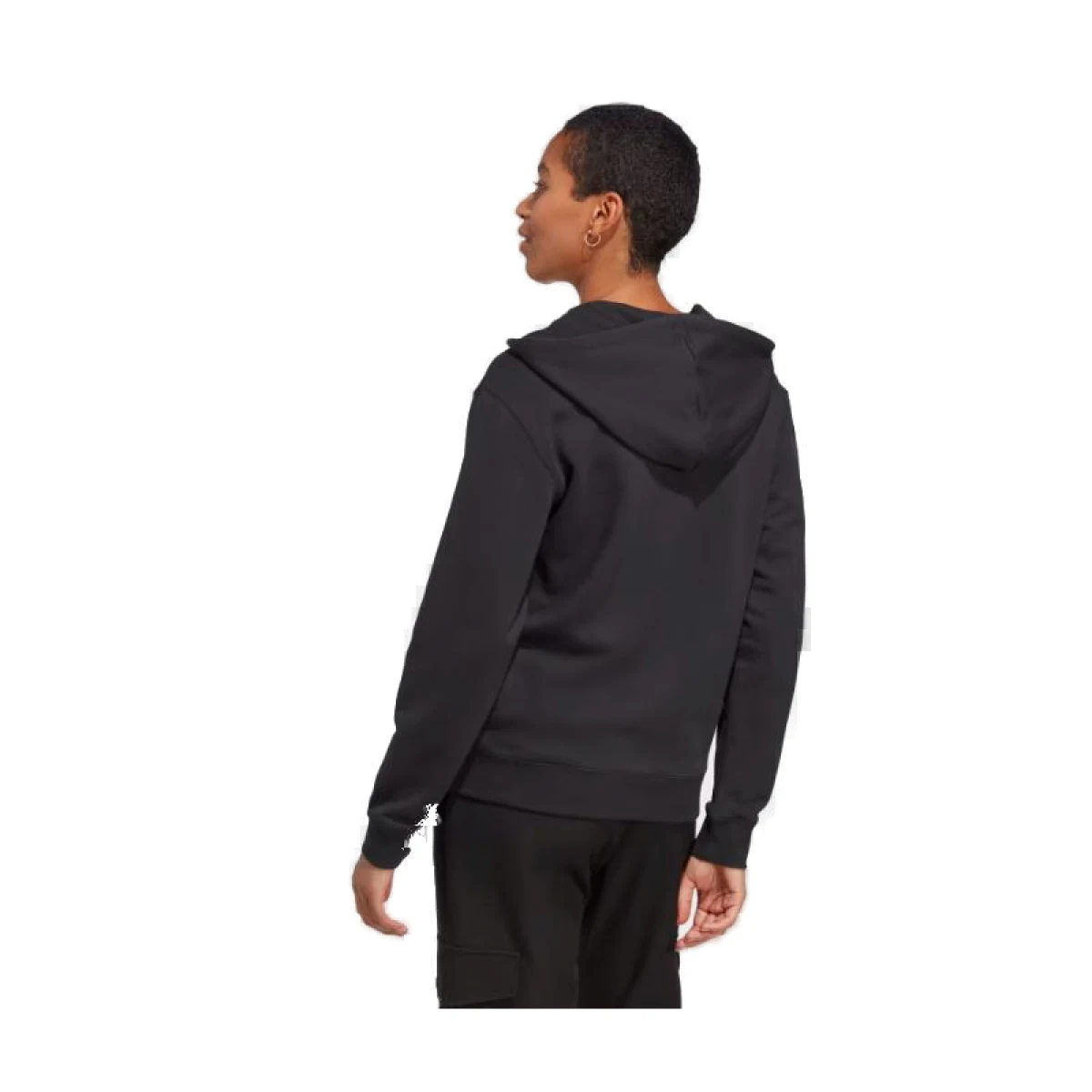 Dámska mikina so zipsom ADIDAS W LIN FT FZ HD-IC6863-Black · záber 4