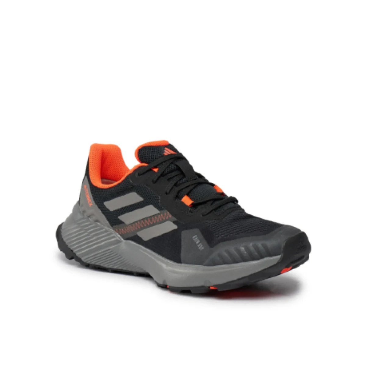 Pánska bežecká trailová obuv ADIDAS Terrex Soulstride Rain.Rdy core black grey four solar red · záber 1