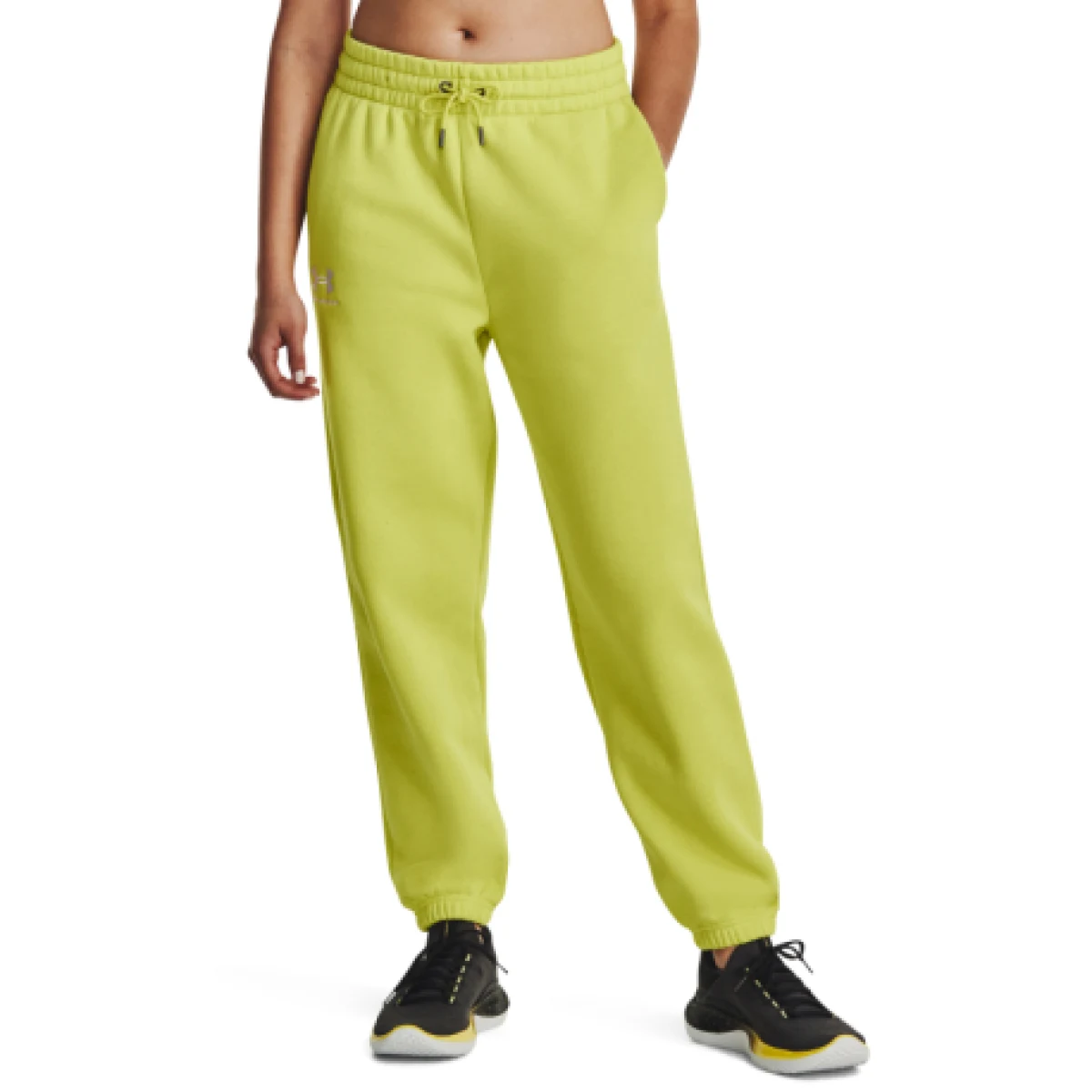 Dámske tepláky UNDER ARMOUR Essential Fleece Joggers-YLW · záber 1