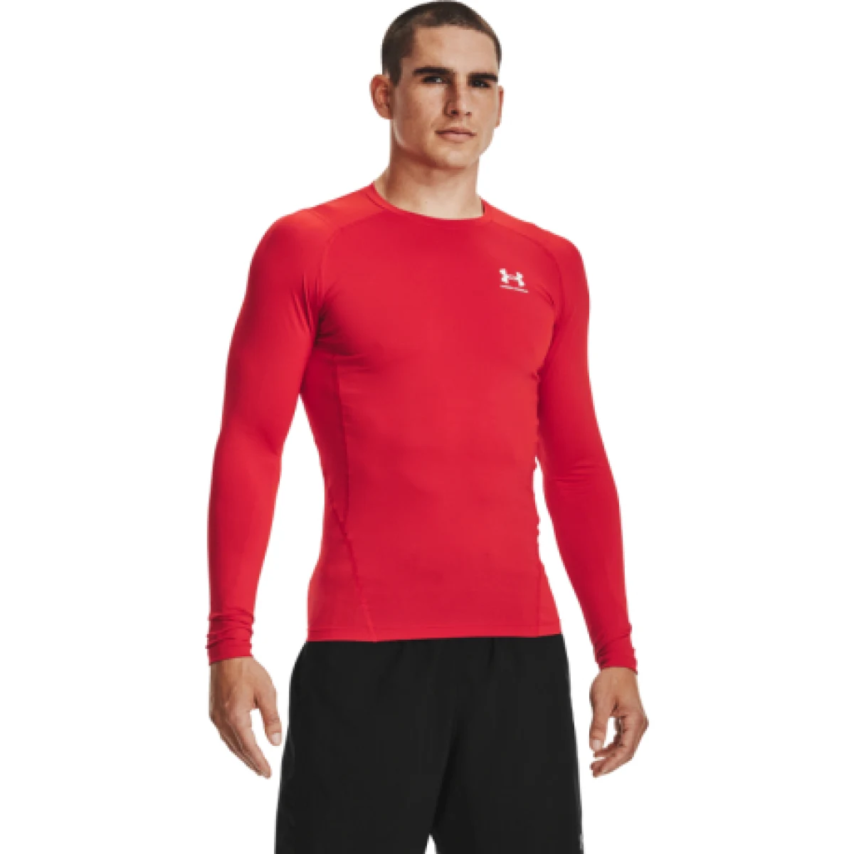 Pánske kompresné tričko s dlhým rukávom UNDER ARMOUR UA HG Armour Comp LS-RED · záber 1