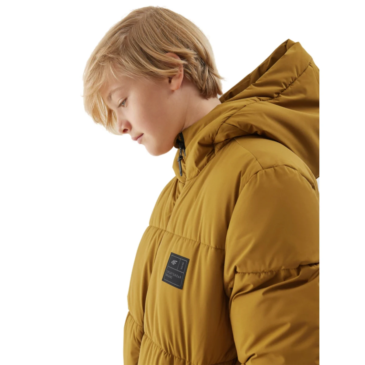 Chlapčenská bunda 4F JUNIOR DOWN JACKET-JAW23TDJAM275-82S-LIGHT BROWN · záber 3