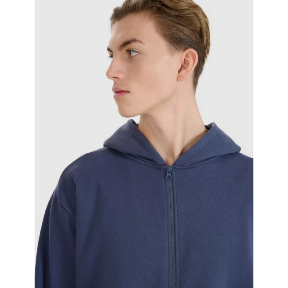 Pánska mikina so zipsom 4F SWEATSHIRT-WSS25TSWSM1584-22S-ANTHRACITE · záber 2