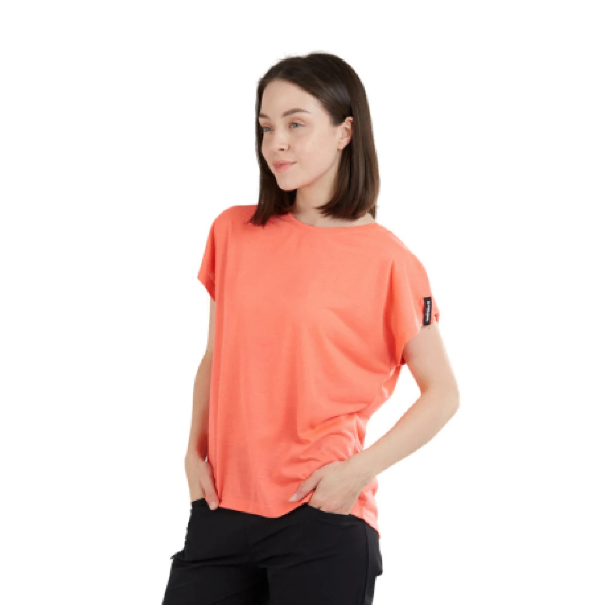 Dámske turistické tričko s krátkym rukávom FUNDANGO Rush T-shirt-352-coral · záber 1