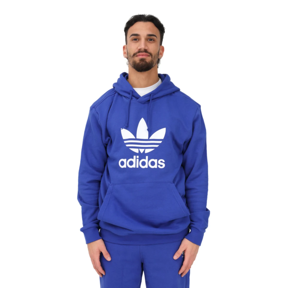 Pánska mikina s kapucňou ADIDAS ORIGINALS TREFOIL HOODY-Blue · záber 2