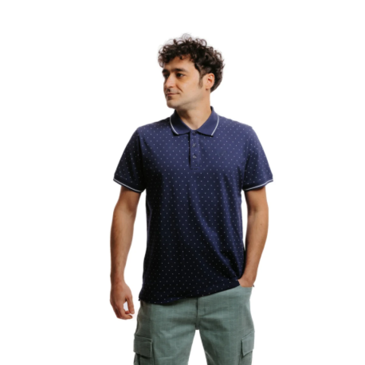 Pánske polo tričko s krátkym rukávom AUTHORITY PS- RICE printed navy · záber 1