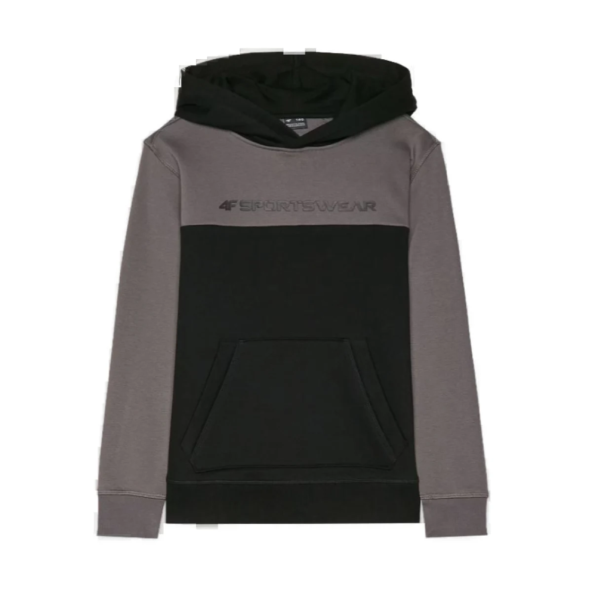 Chlapčenská mikina s kapucňou 4F JUNIOR SWEATSHIRT-JWAW24TSWSM1222-20S-DEEP BLACK · záber 5
