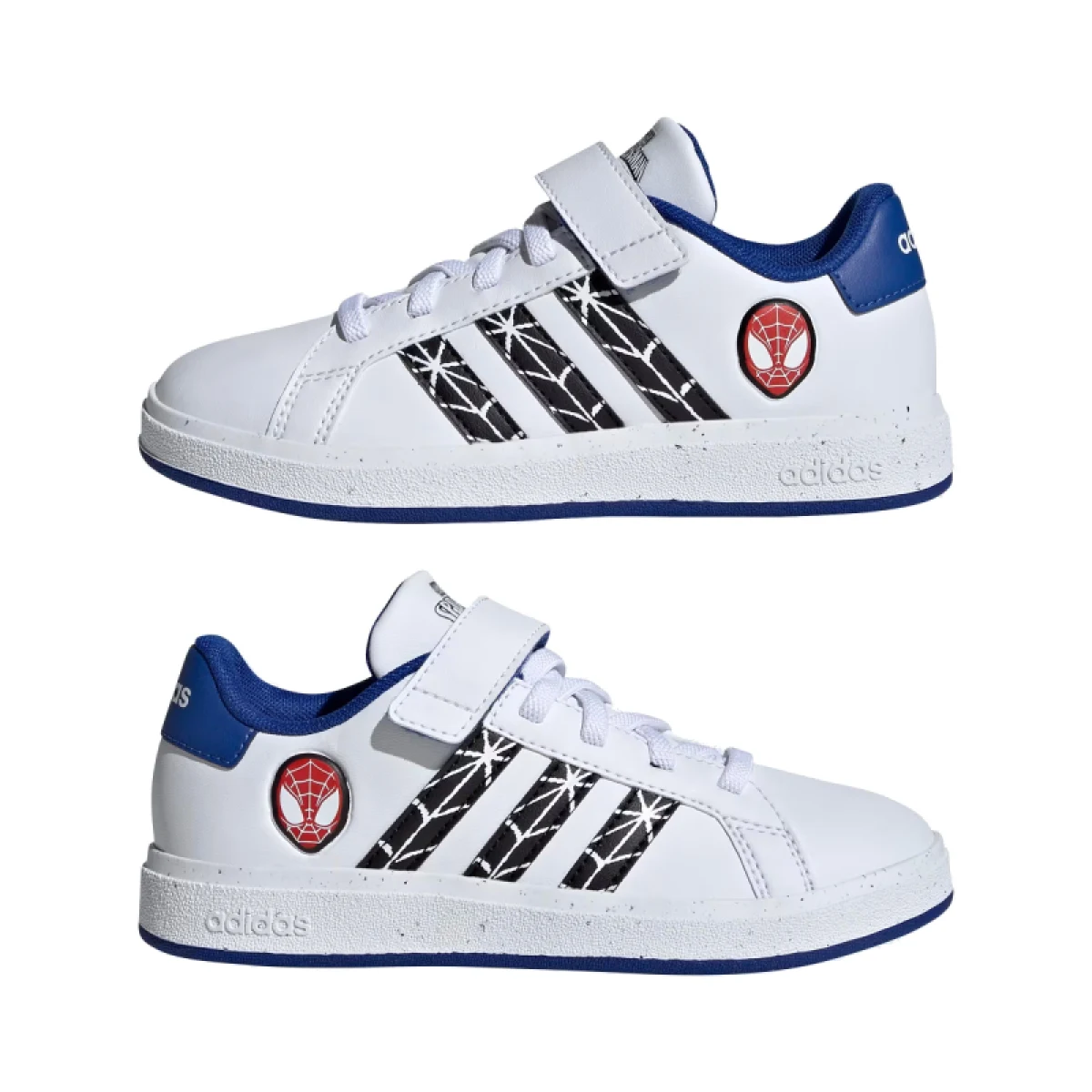 Chlapčenská rekreačná obuv ADIDAS Marvel Spider-Man Grand Court white core black royal blue · záber 4