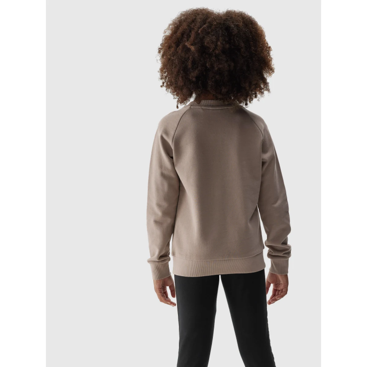 Dievčenská mikina 4F JUNIOR SWEATSHIRT-JAW23TSWSF637-83S-BEIGE · záber 3