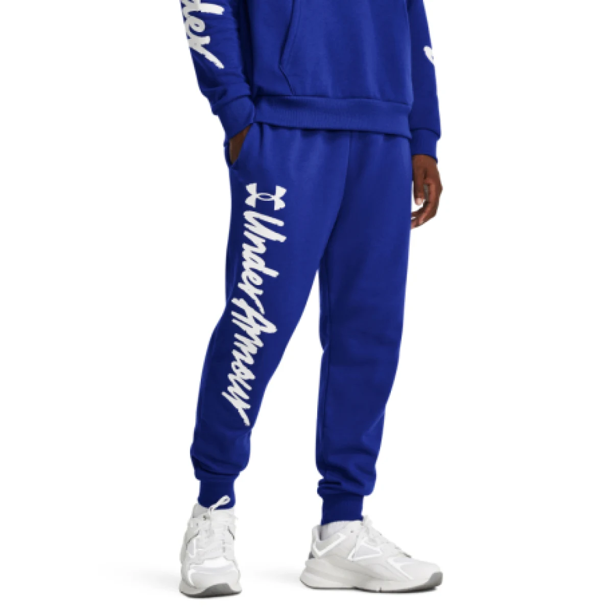 Pánske zateplené tepláky UNDER ARMOUR UA Rival Fleece Graphic Jgrs-BLU · záber 1