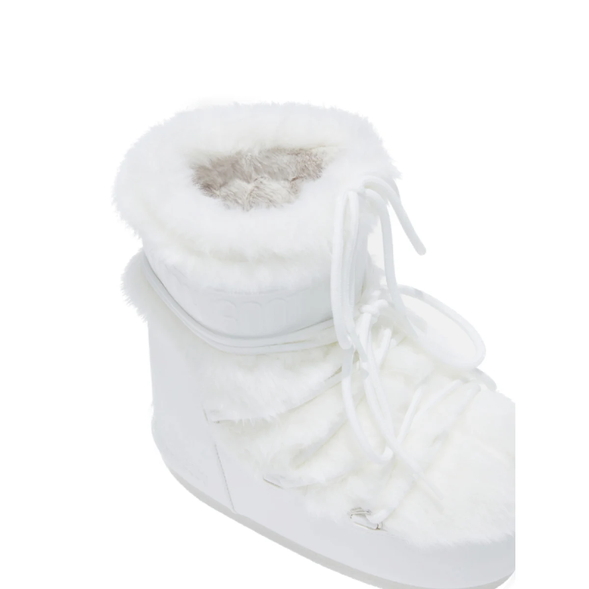Dámske členkové zimné topánky MOON BOOT MB ICON LOW FAUX FUR, A002 OPTICAL WHITE · záber 3