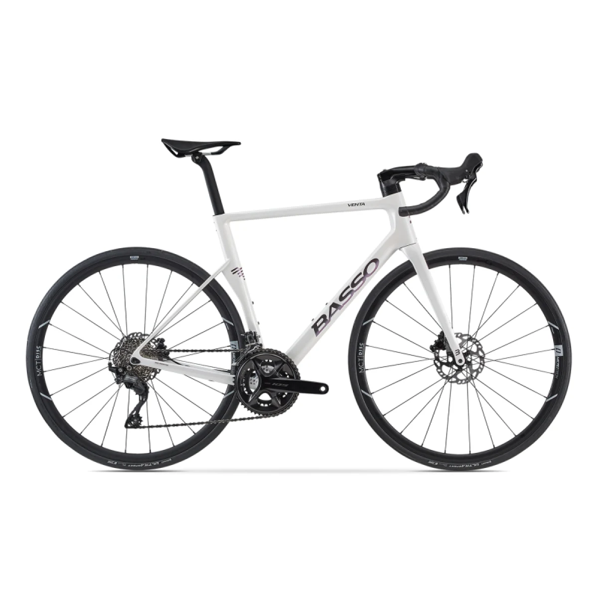 Cestný bicykel BASSO Venta R, Shimano 105 12 speed, Microtech MCT, pearl white · záber 2