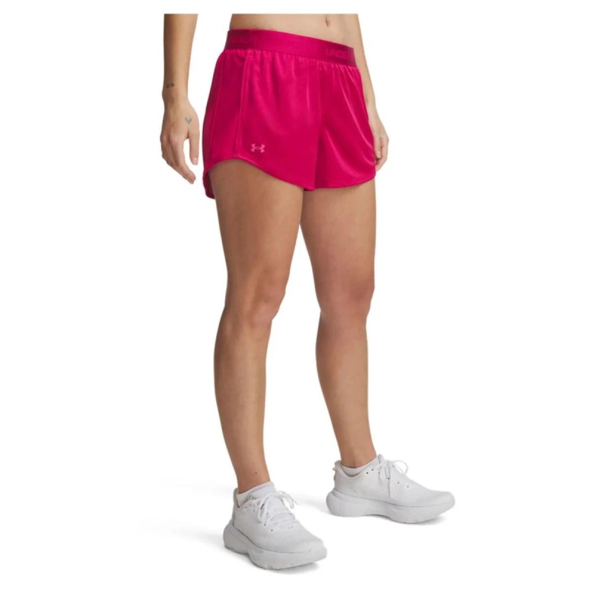 Dámske tréningové kraťasy UNDER ARMOUR Tech Play Up Shine Shorts-PPL · záber 2