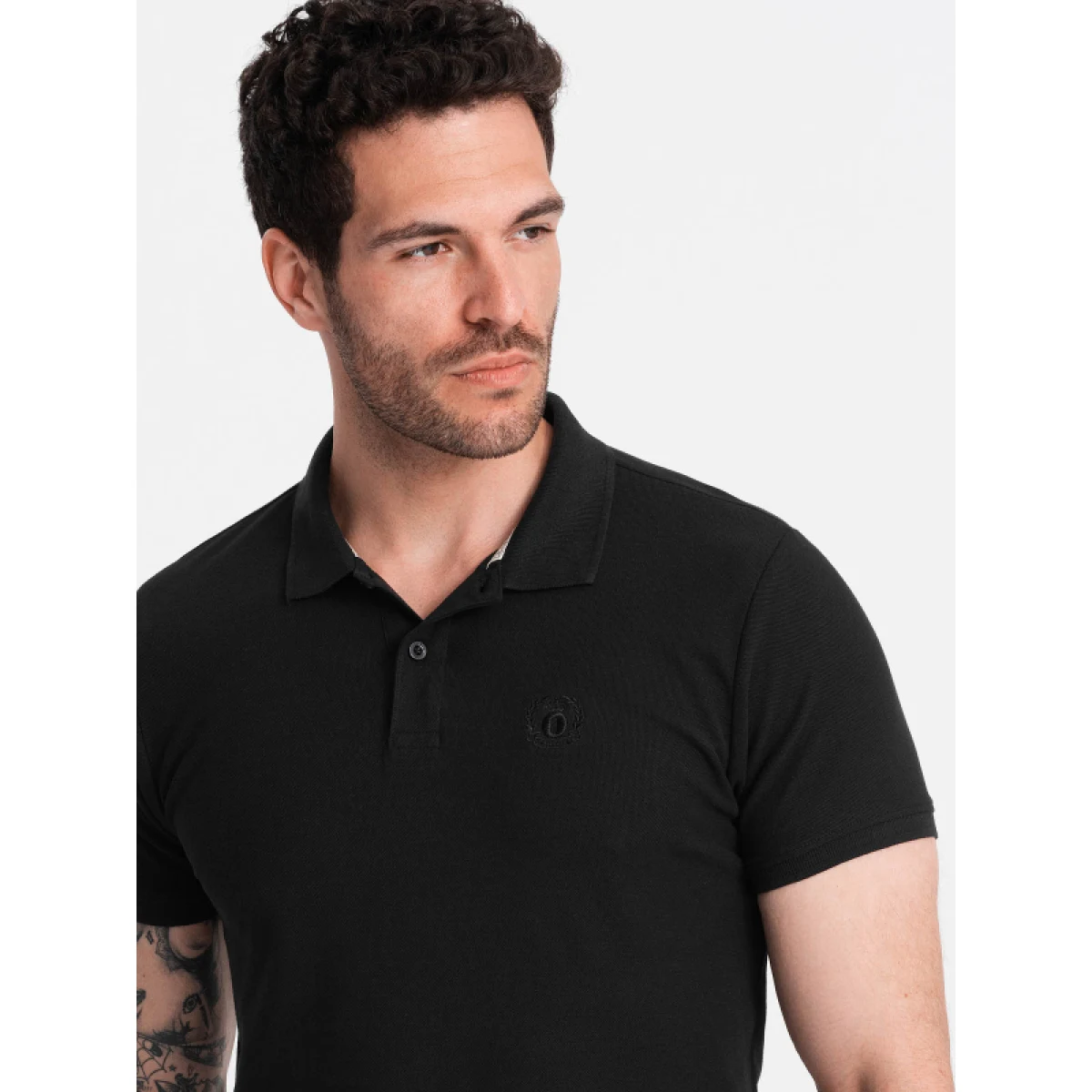 Pánske tričko s krátkym rukávom s v-výstrihom OMBRE T-shirt OM-POBS-0100 V-1 black · záber 5