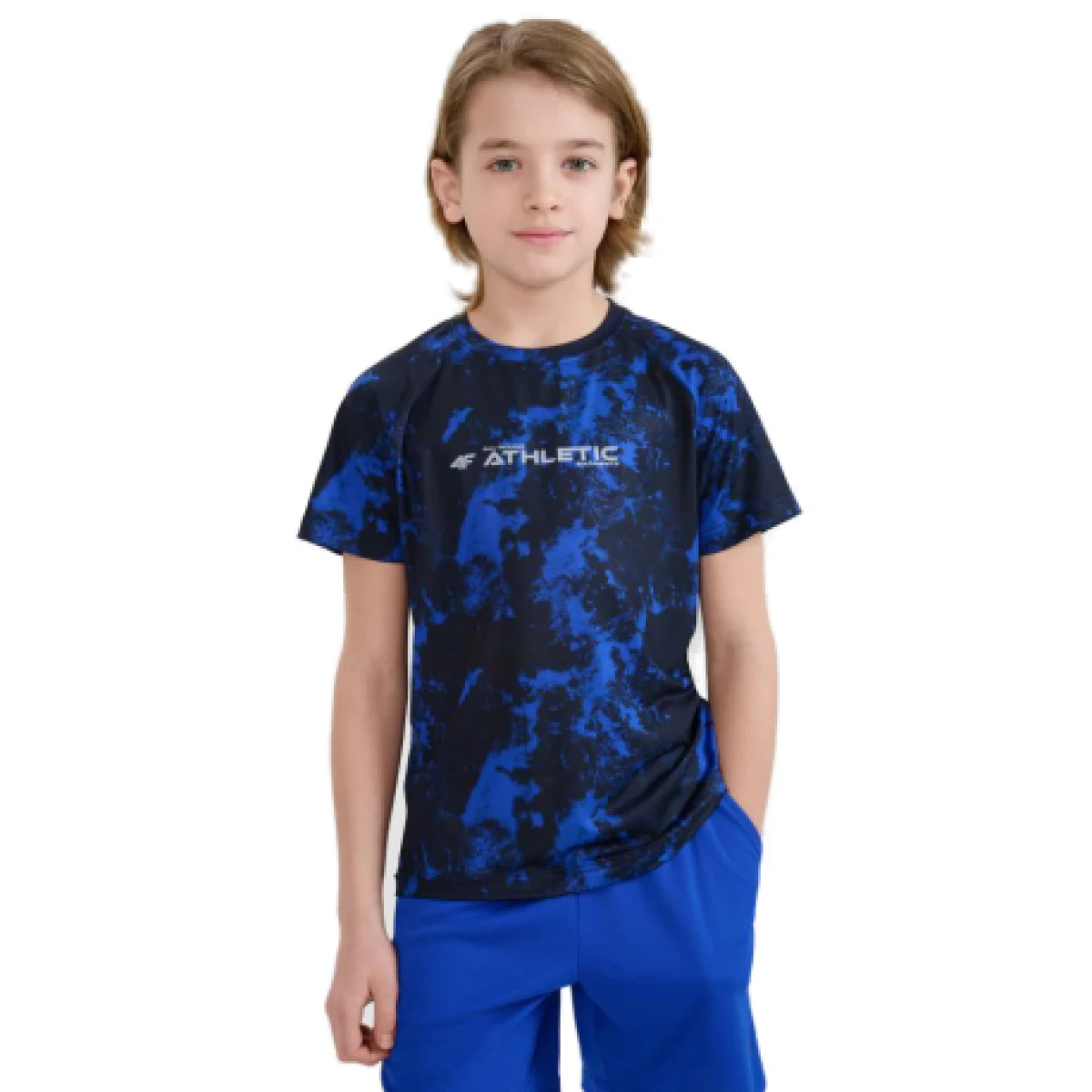 Chlapčenské tréningové tričko s krátkym rukávom 4F JUNIOR TSHIRT FNK M1210-92A MULTICOLOUR 2 ALLOVER · záber 1