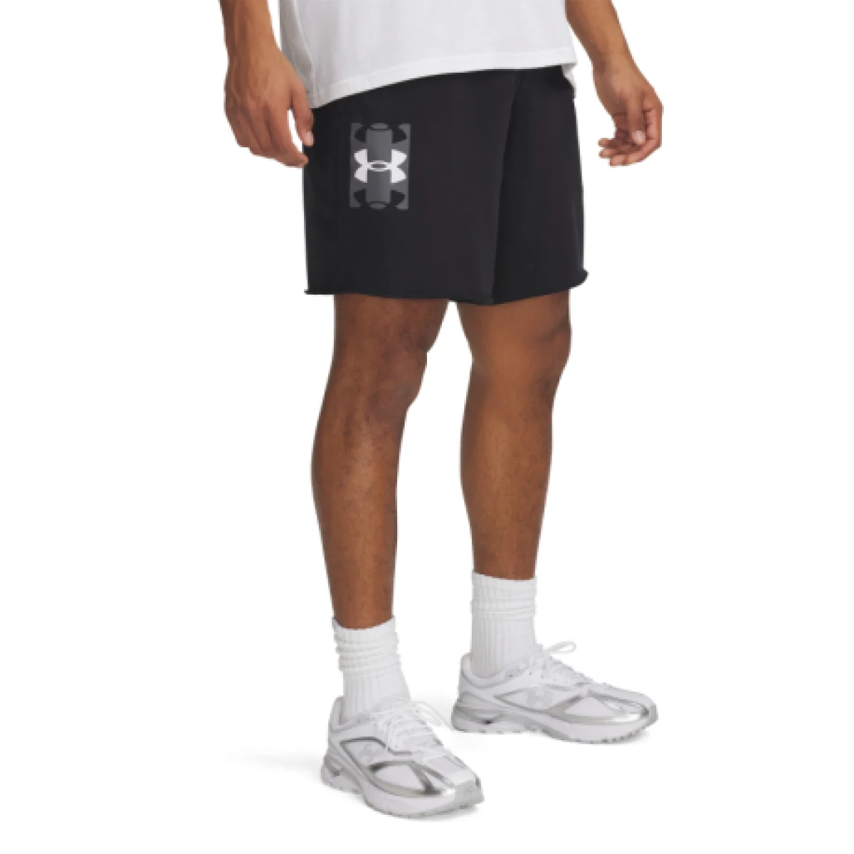 Pánske teplákové kraťasy UNDER ARMOUR UA Rival TerryLogo8inShort-BLK · záber 1