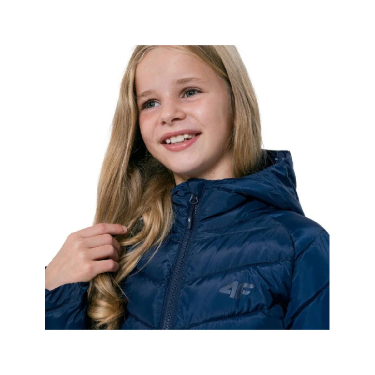 Dievčenská bunda 4F JUNIOR GIRLS JACKET JKUDP003-31S-NAVY · záber 2