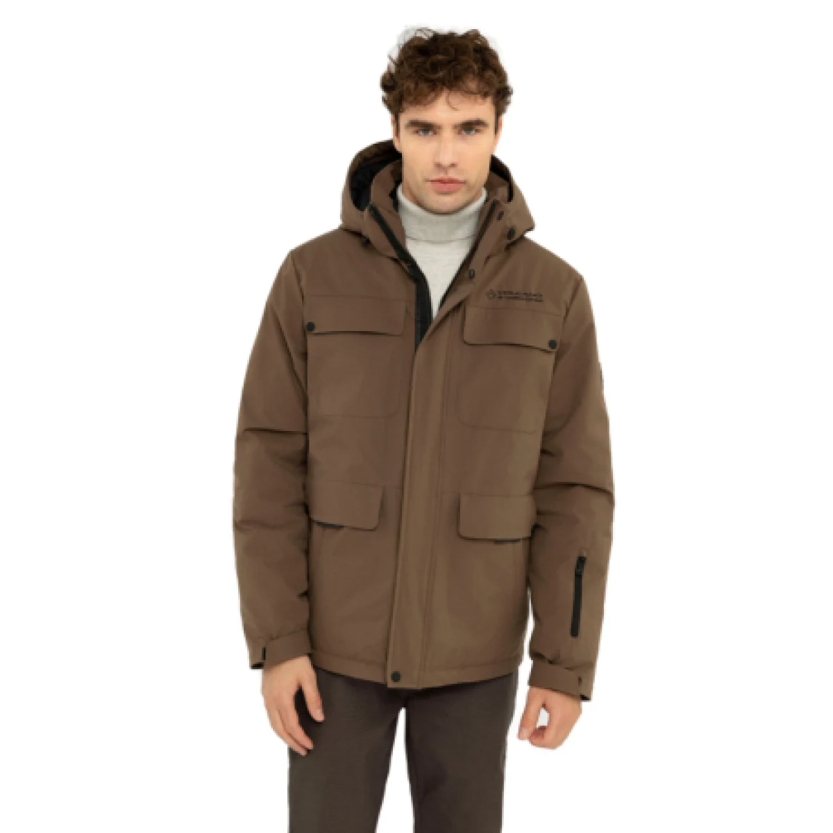 Pánska bunda VOLCANO J-NOEL-500-BROWN · záber 1