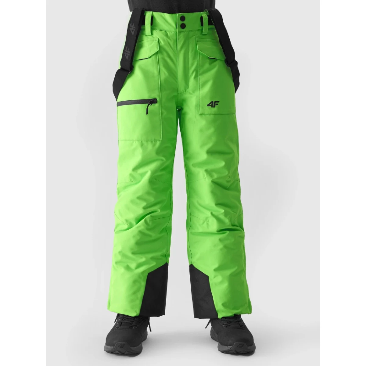 Chlapčenské lyžiarske nohavice 4F JUNIOR TROUSERS FNK-JAW23TFTRM360-41N-GREEN NEON · záber 3