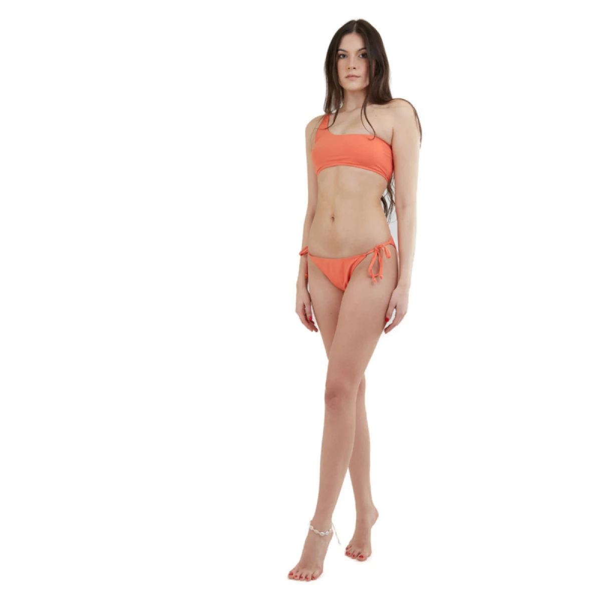 Dámske plavky vrchný diel FUNDANGO Madison One Shoulder Top-354-sugar coral · záber 3