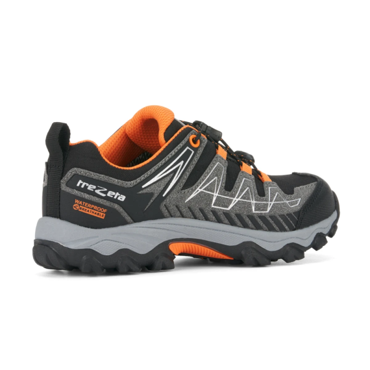 Chlapčenská nízka turistická obuv TREZETA Thunder WP Jr grey orange · záber 5