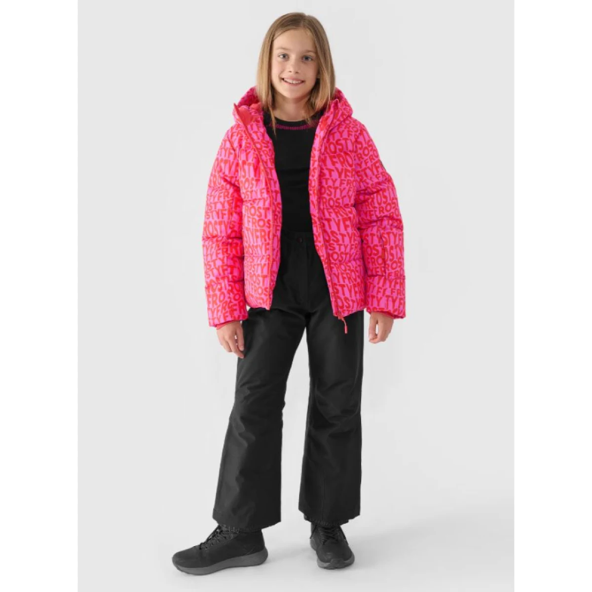 Dievčenská lyžiarska bunda 4F JUNIOR TECHNICAL JACKET-JWAW24TTJAF544-90A-MULTICOLOUR ALLOVER · záber 5
