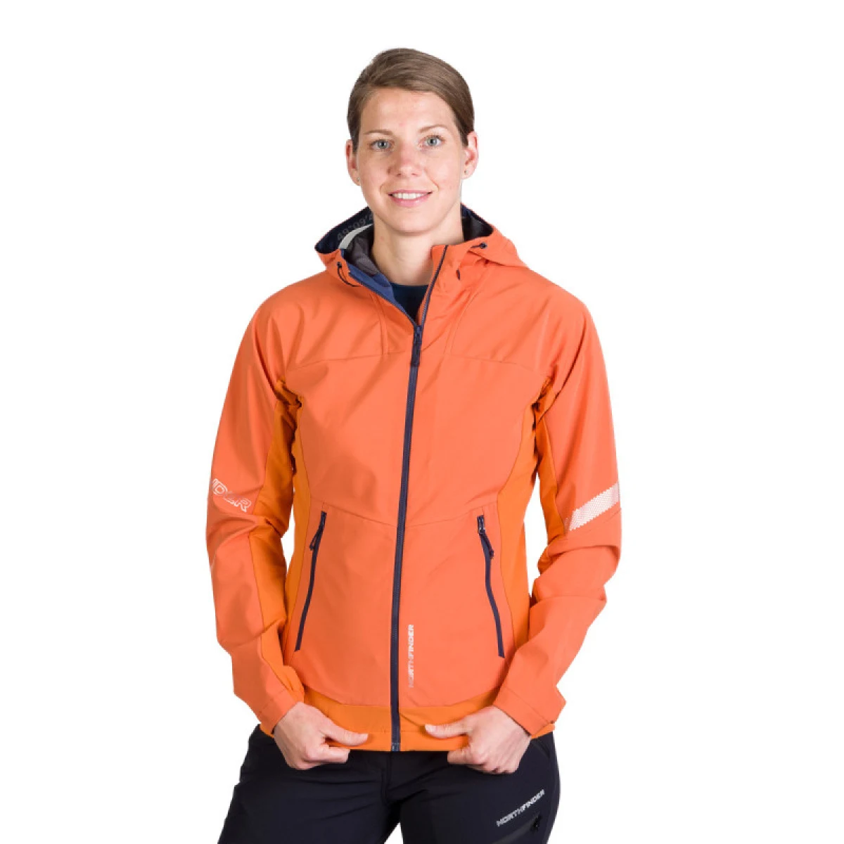 Dámska turistická softshellová bunda NORTHFINDER DONNA-182-lightorange · záber 3