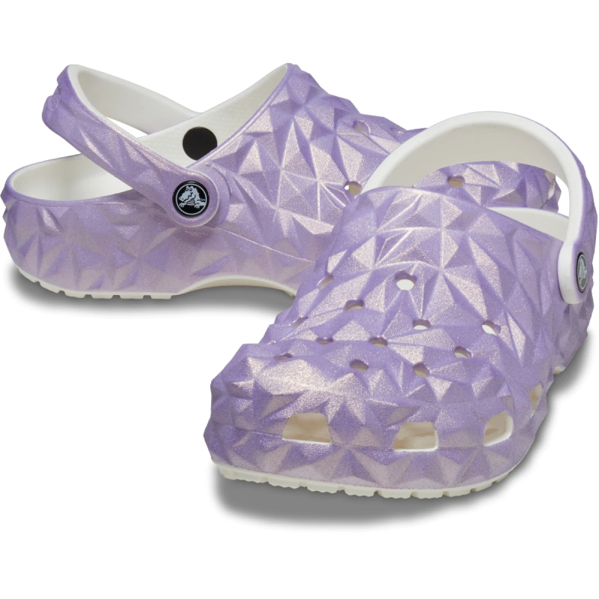 Kroksy (rekreačná obuv) CROCS Classic Iridescent Geo Clog white · záber 4