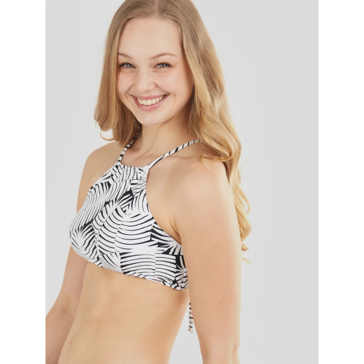 Dámske plavky vrchný diel FUNDANGO Hogg High Neck Top-903-black injun · záber 2